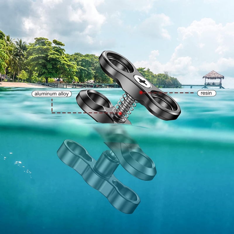 Seafrogs Aluminum Alloy Clamp Ball Joint Bracket Arm Two Section Holder Diving Essential Accessory Light Combination Fixed Clamp CP-2 - Image 5